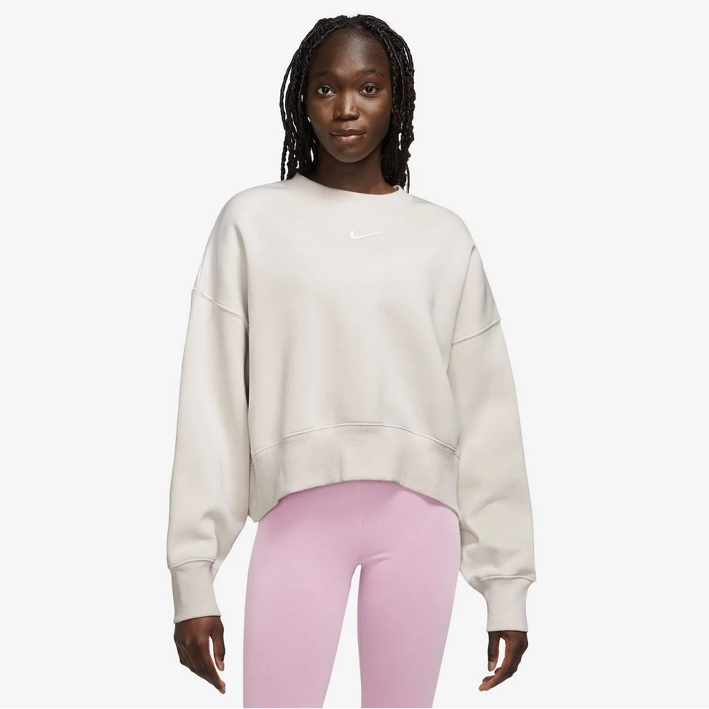 Nike Oversized Crewneck Phoenix Fleece Cropped Sweatshirt